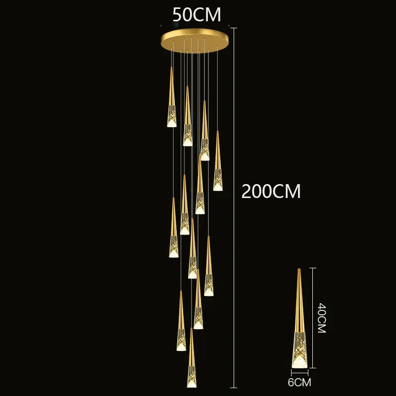 Modern Dome Decoration Stair Pendant Lamp — alternate product view 13