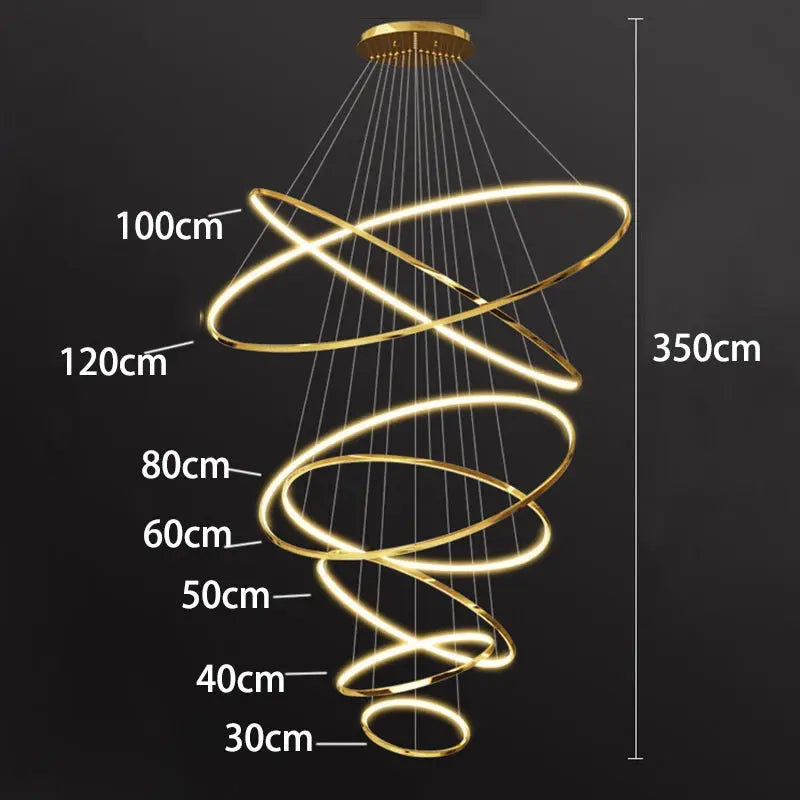 Elegant Modern Ring Chandelier — alternate product view 12