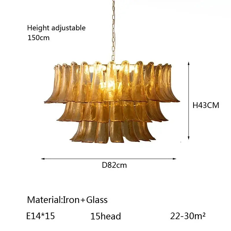 Virello Designer Amber Glass Pendant Light — alternate product view 10