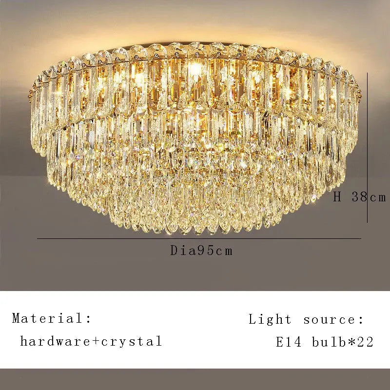 Nordic Modern Crystal Elegant Elegant Ceiling Light — alternate product view 7