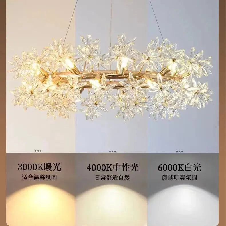 Designer Scandinavian Crystal Chandelier — alternate product view 3