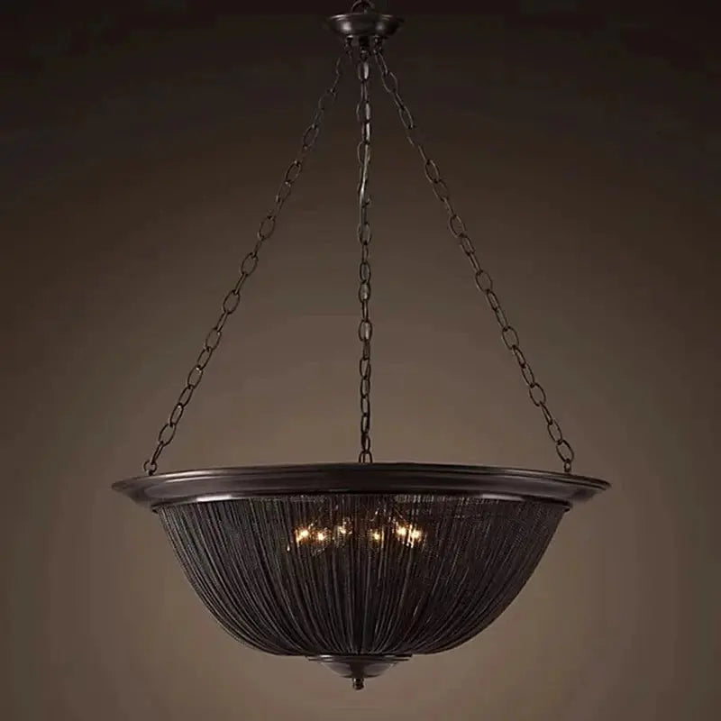 Black American Tassel Ceiling Chandelier — alternate product view 4