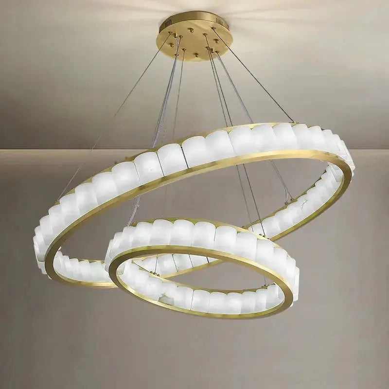 Marble Alabaster Ring Chandelier — alternate product view 4