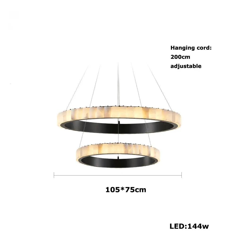 Golden Black Marble Luxury Hanging Lamp — alternate product view 16