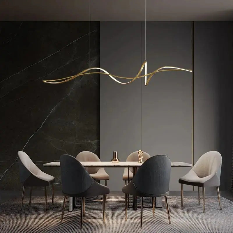 Ribbon Shape Design LED Chandelier — product view
