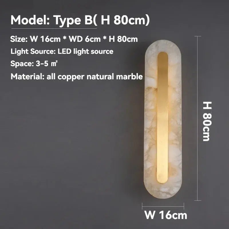 Gold Marble Wall Bedroom Lamp — alternate product view 9