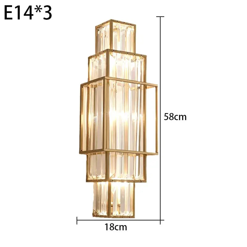 Modern Minimalist Luxury Glass Crystal Wall Lamp — alternate product view 6