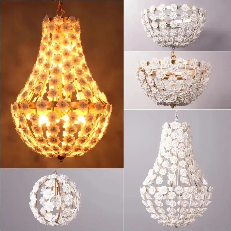 Ceramic American Vintage Chandelier — alternate product view 3