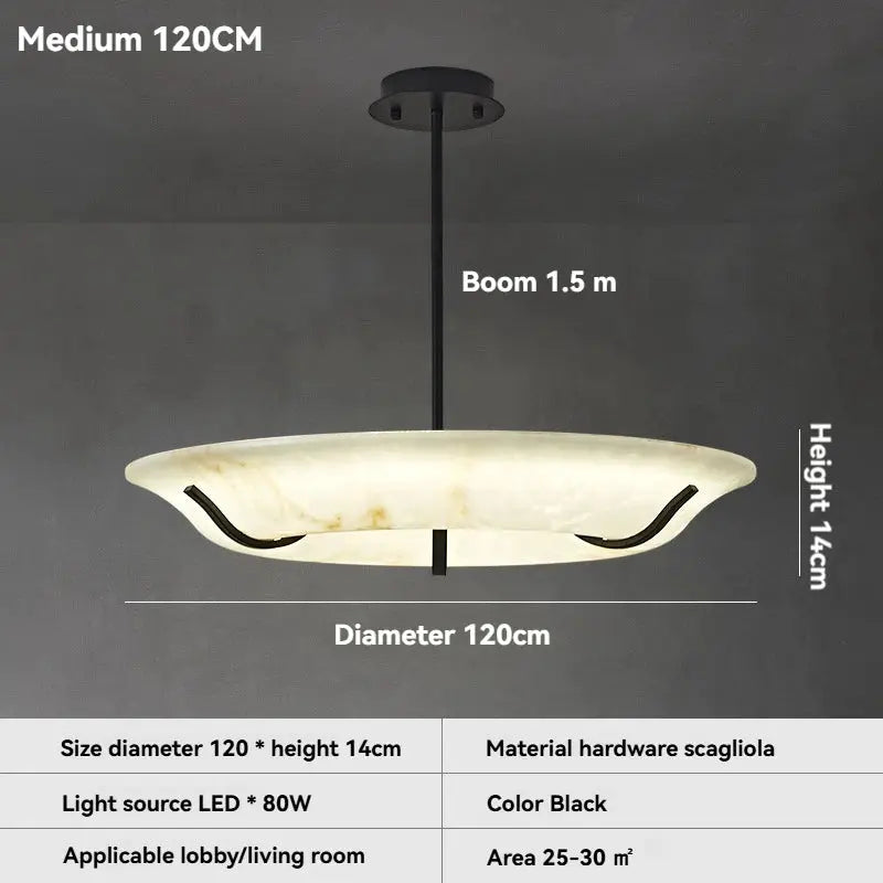 American Retro Alabaster Ring Chandelier — alternate product view 8