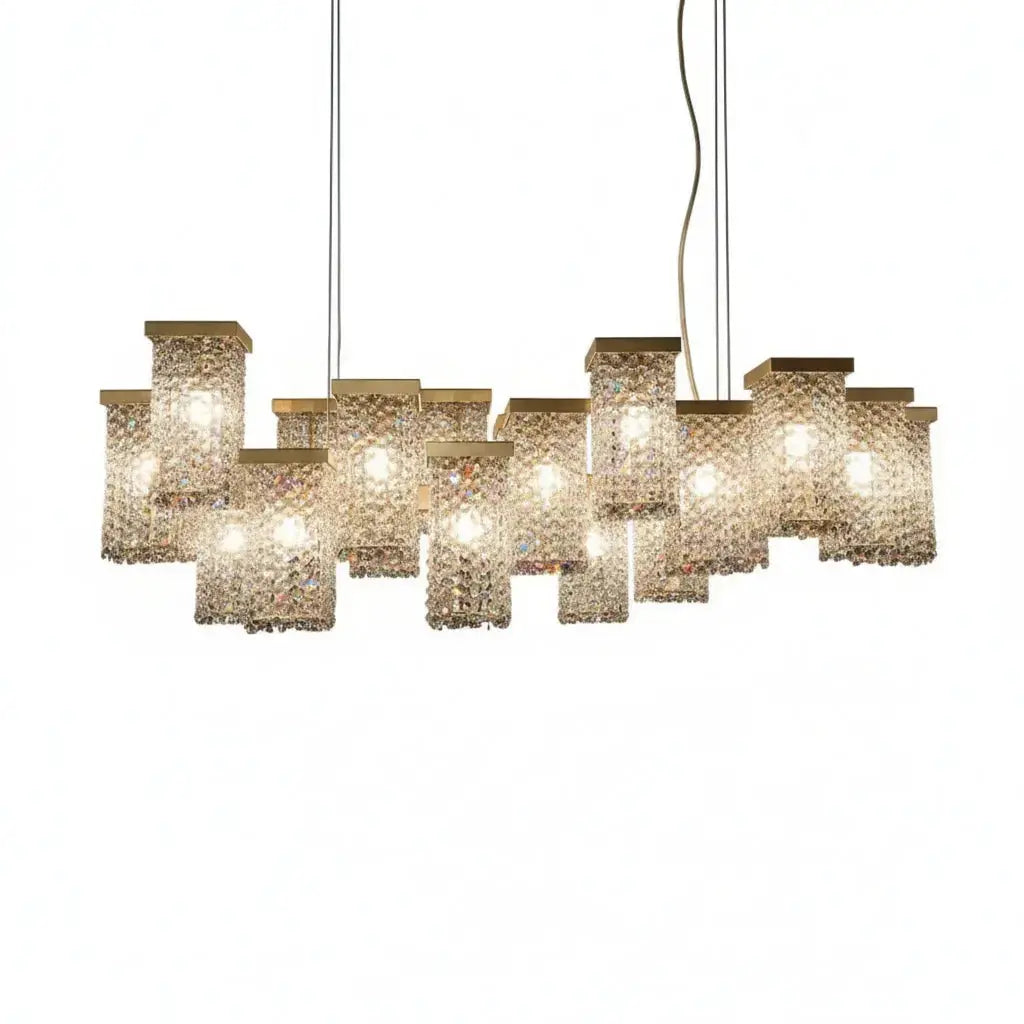 Italian Smoky Crystal Contemporary Chandelier — alternate product view 1