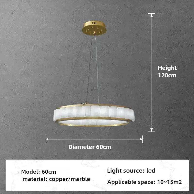Marble Alabaster Ring Chandelier — alternate product view 11