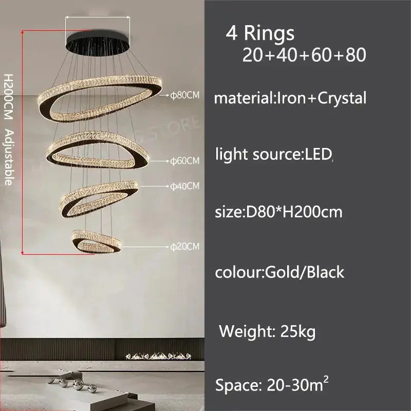 Luxury Modern Home Decoration Villa Chandelier — alternate product view 18