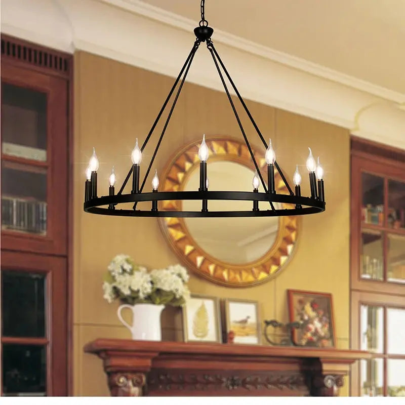 Nordic Antique Candle Chandelier — alternate product view 1
