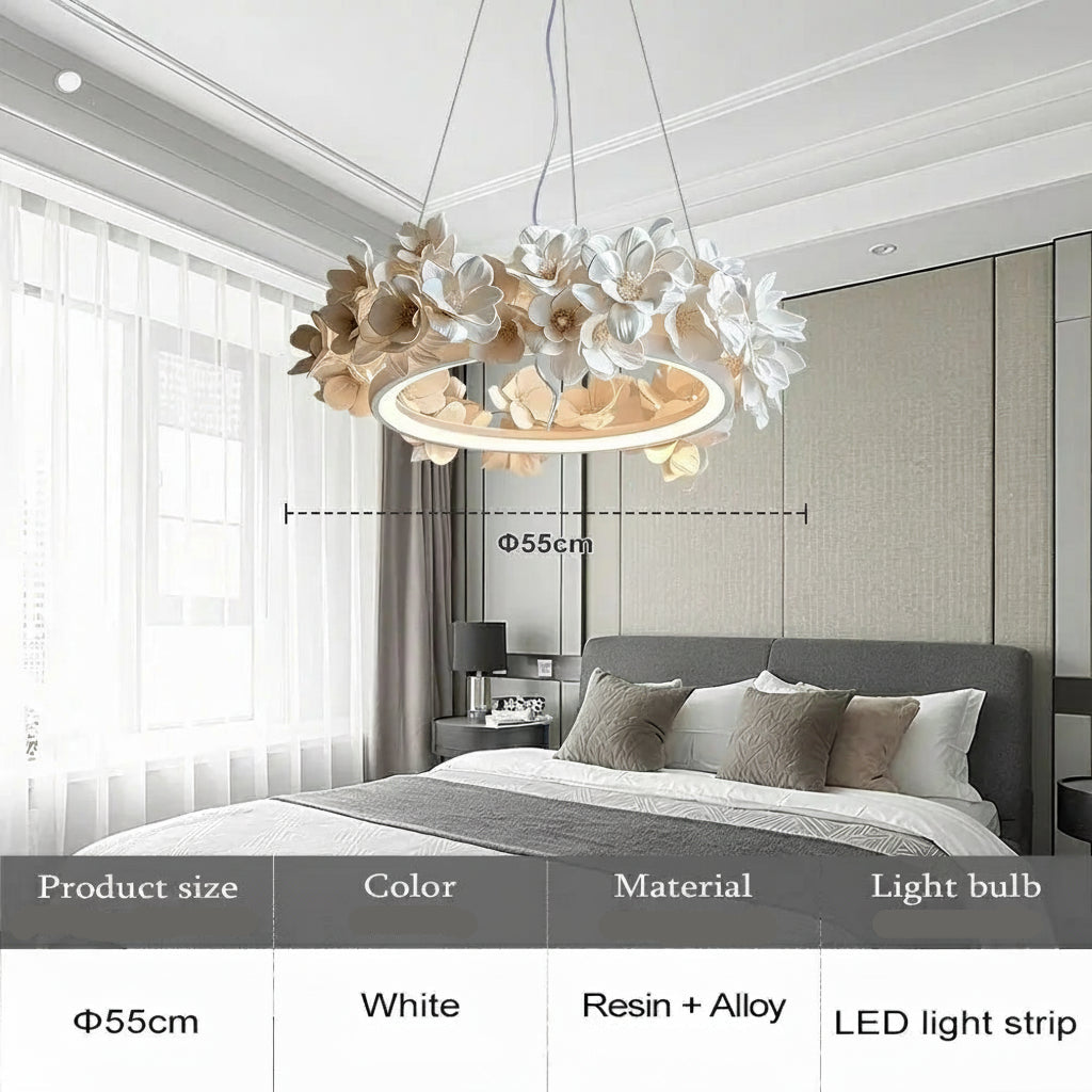 French Round Floral Chandelier — alternate product view 8