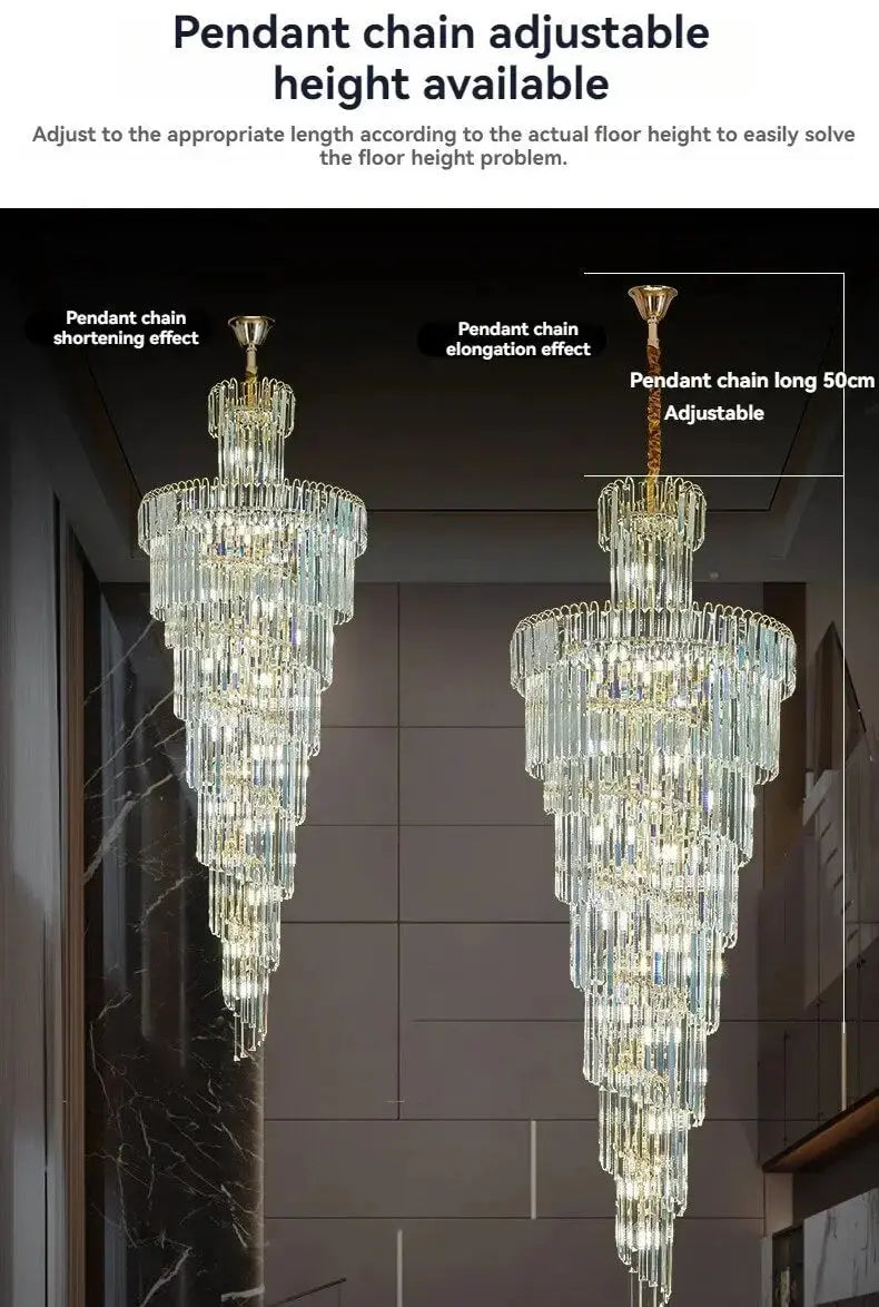Modern Loft Chandelier - Golden — alternate product view 6