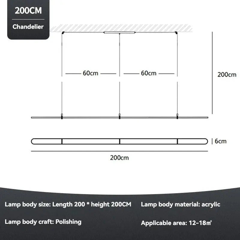 Long Strip Post Modern Lighting — alternate product view 10