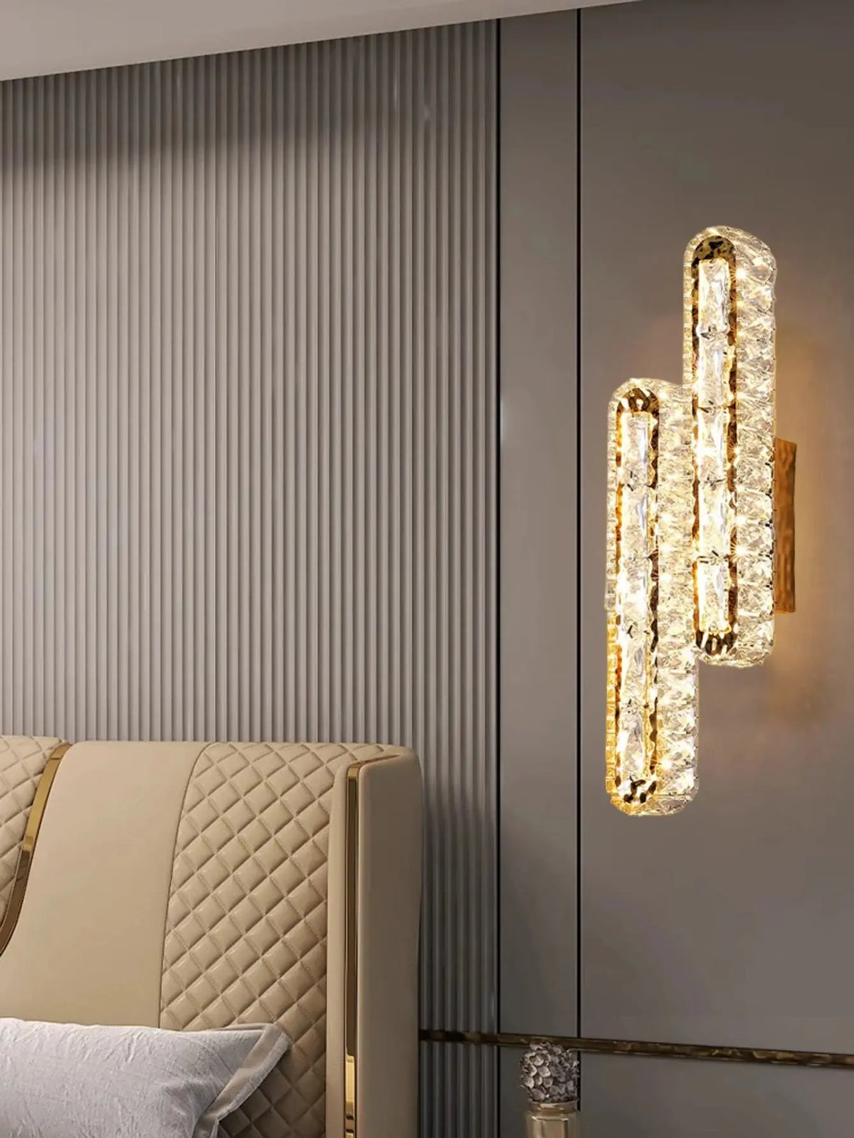 Double Row Crystal Wall Light — alternate product view 3