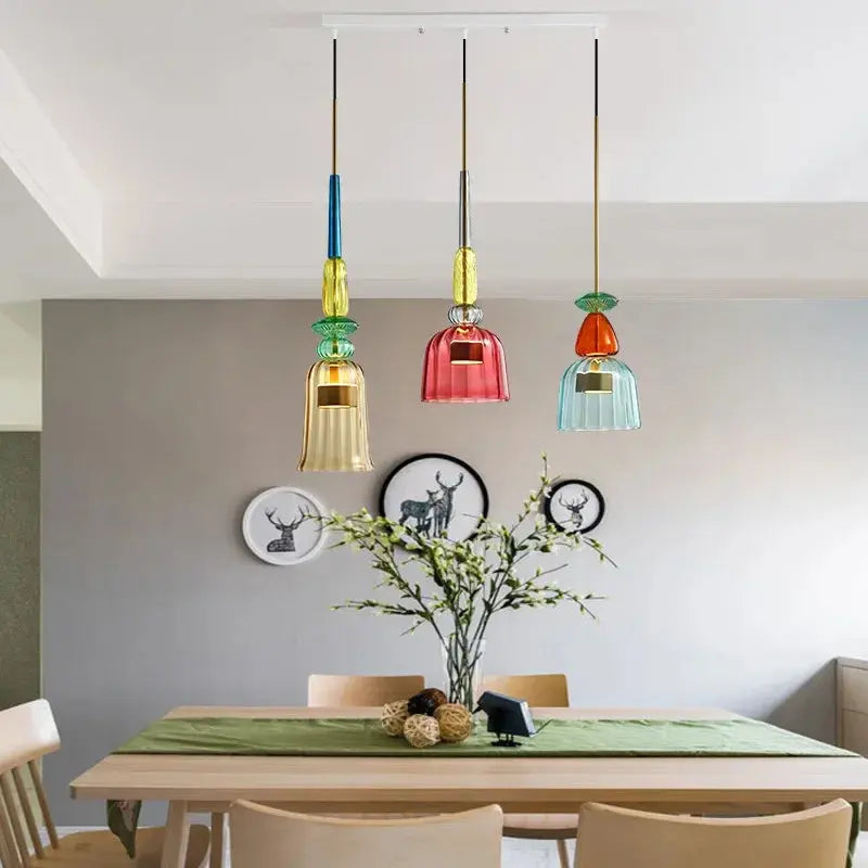 Modern Glass Colorful Hanging Lamps — alternate product view 4