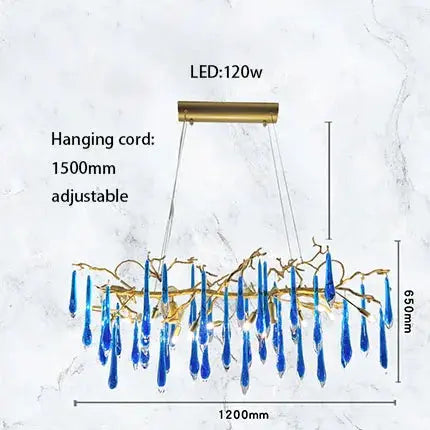 Luxury Royal Blue Crystal Lighting — alternate product view 11