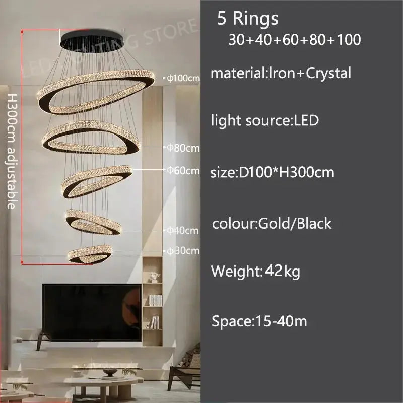 Luxury Modern Home Decoration Villa Chandelier — alternate product view 10