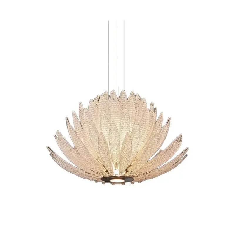 Modern Luxury Feather Glass Luxury Pendant Chandelier — alternate product view 1