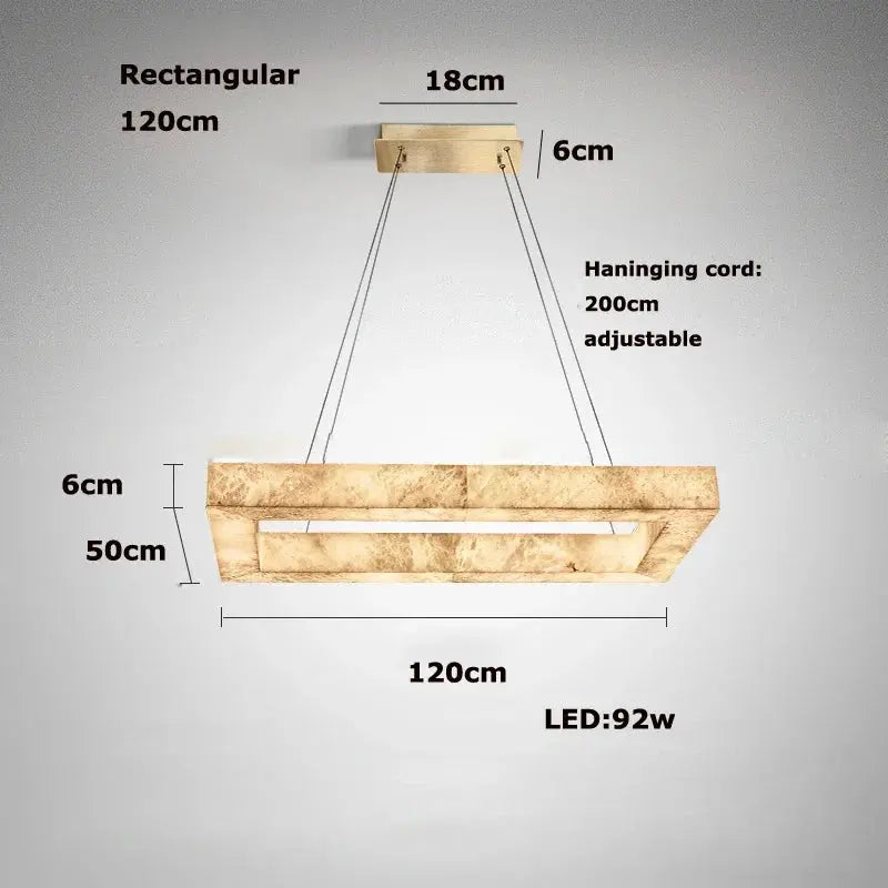Luxury Marble Lighting Square Chandeliers — alternate product view 9