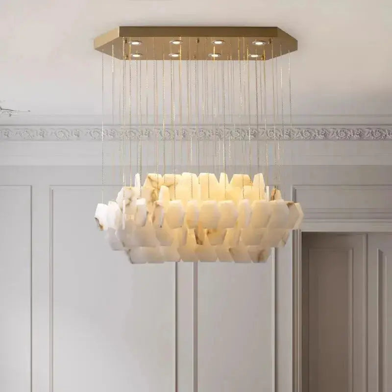 Snowflake Marble Nordic Chandelier — alternate product view 5