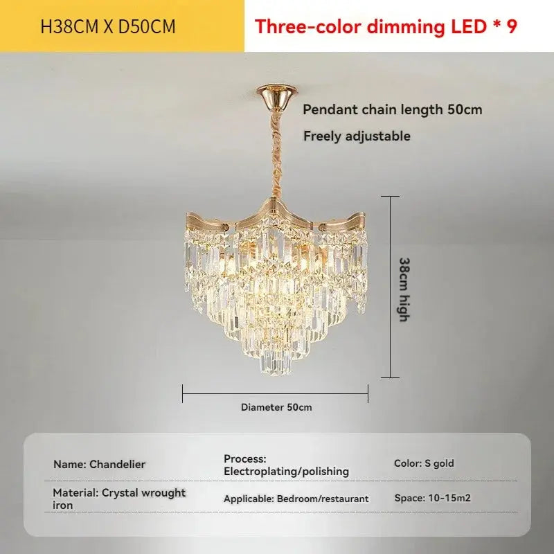 Modern Luxury Stairs Large Crystal Chandeliers — alternate product view 9