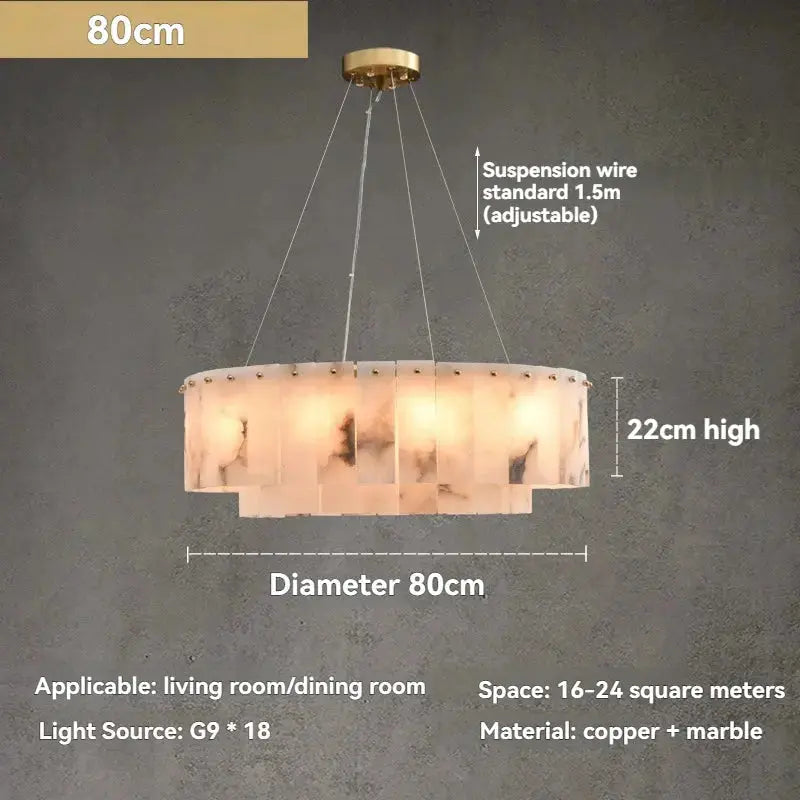 Luxury Nordic Natural Marble Chandelier — alternate product view 9