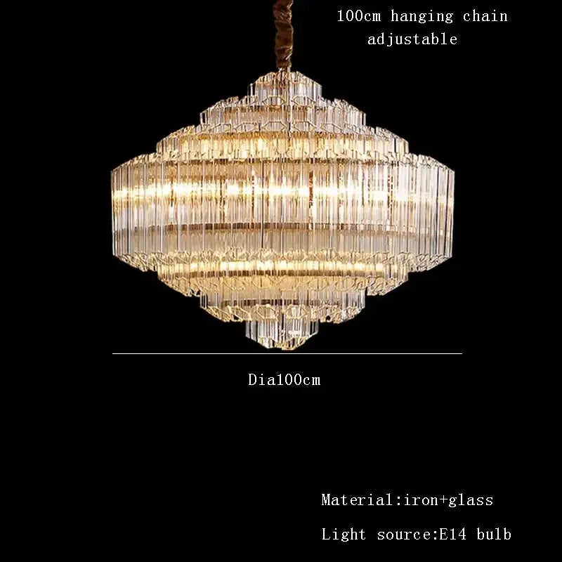 Luxury Glass Crystal Modern Chandelier — alternate product view 6