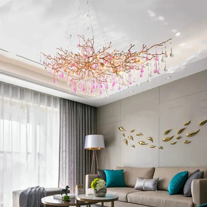 High-end Branch Water Drop Chandelier — alternate product view 2