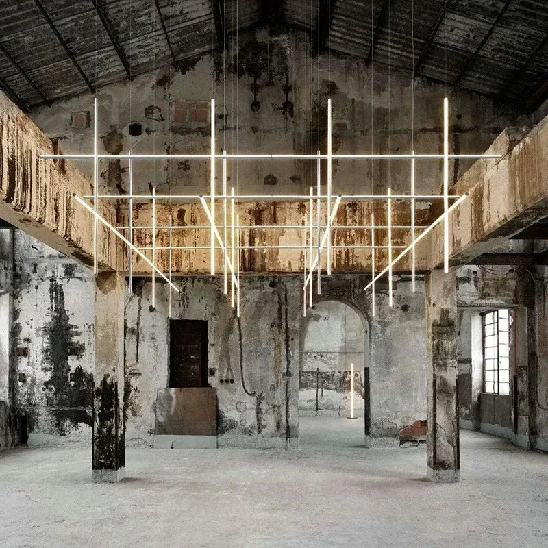 Nordic Minimalist Italian Tube Chandeliers — alternate product view 3
