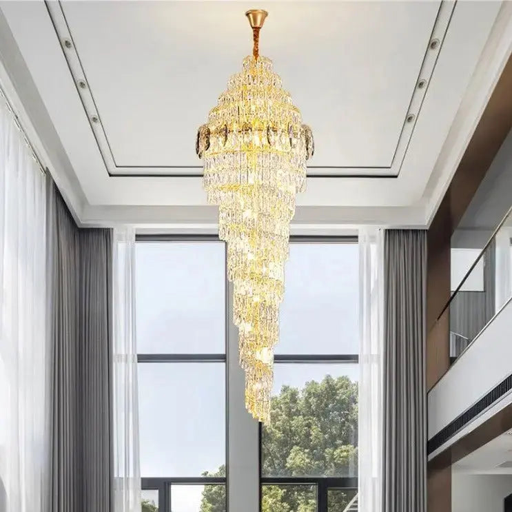 Luxury High Ceiling Long Chandelier — product view