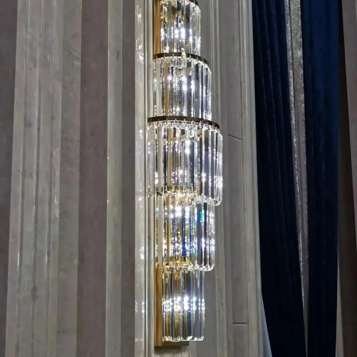 Luxury Hotel Lobby Crystal Large Wall Lamp — alternate product view 5
