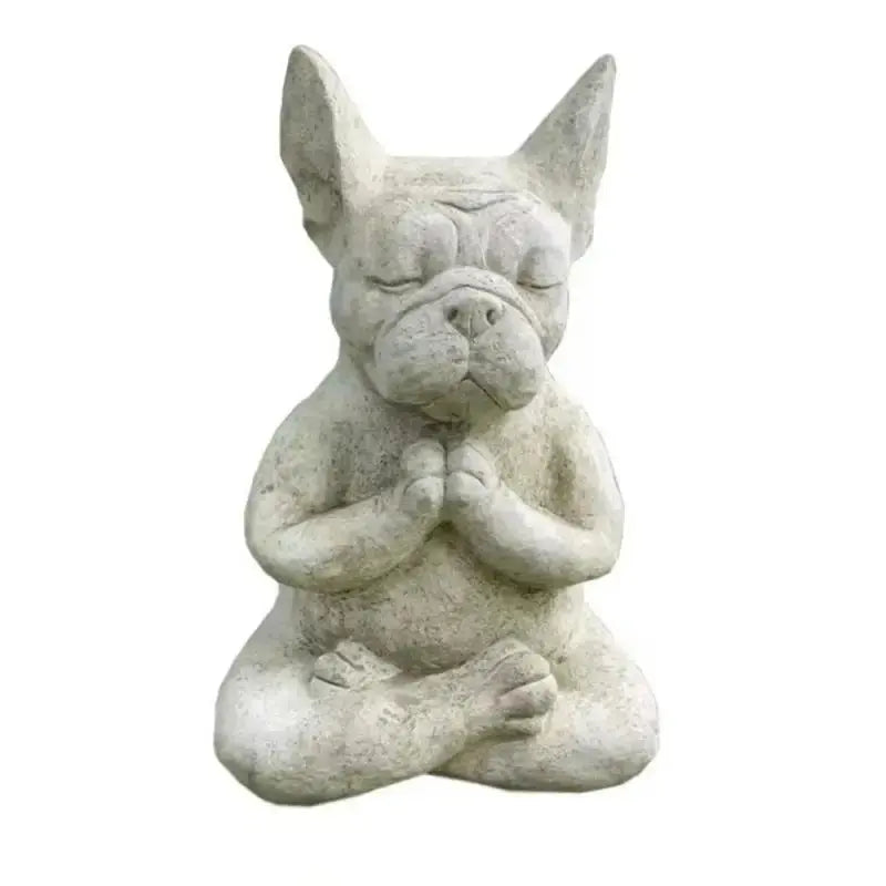 Dog Statue Buddha Meditation Bulldog — alternate product view 1