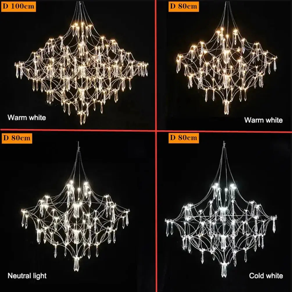 Abstract Design Crystal Cube Chandelier — alternate product view 6