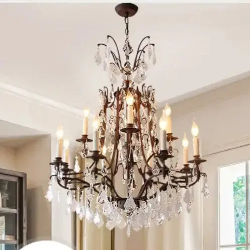 French Stairwell Villa Retro Chandelier — alternate product view 1