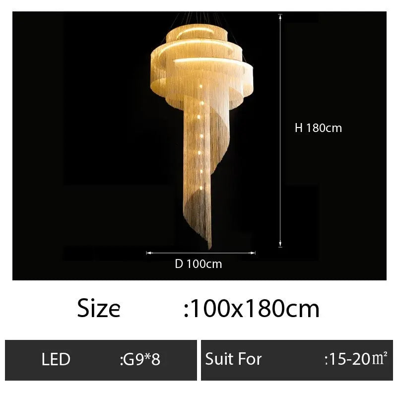 Luxury Tassel Chain Chandelier — alternate product view 12