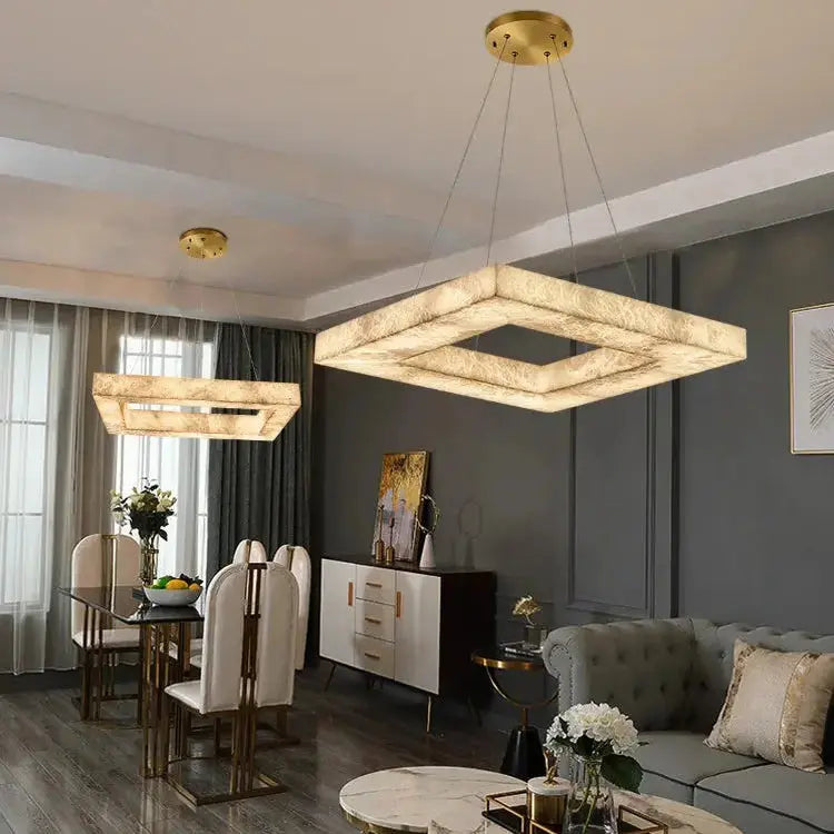 Luxury Marble Lighting Square Chandeliers — product view