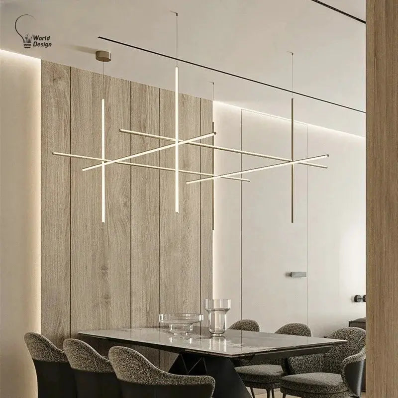 Nordic Minimalist Italian Tube Chandeliers — product view