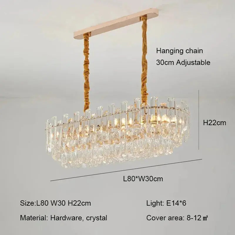 Modern Luxury Crystal E14 Chandeliers — alternate product view 14