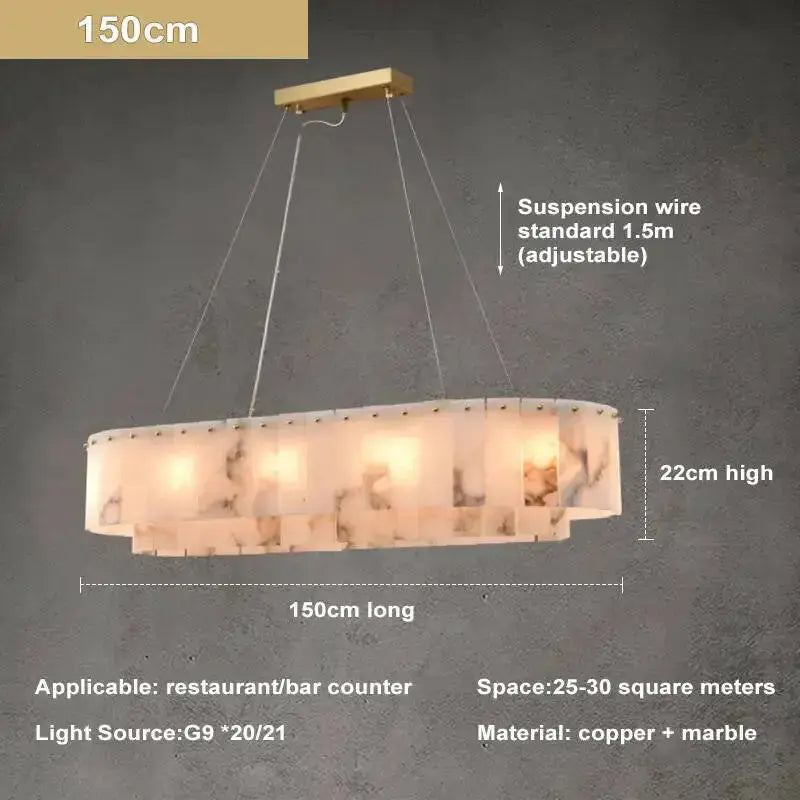 Luxury Nordic Natural Marble Chandelier — alternate product view 18