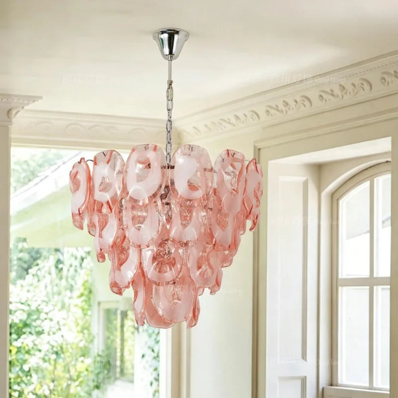 Celina French Style Tiered Glass chandelier, product gallery image 4 of 11