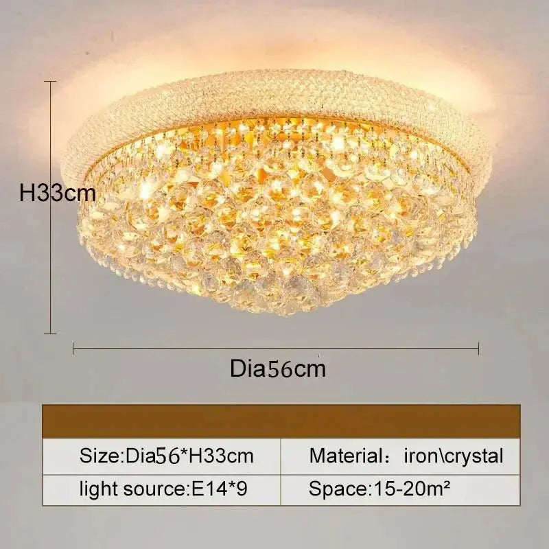 Morden Crystal Ceiling Lamp Bedroom Atmospheric — alternate product view 7
