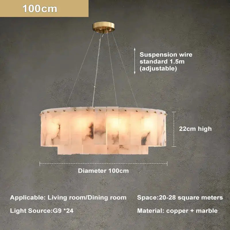 Luxury Nordic Natural Marble Chandelier — alternate product view 11