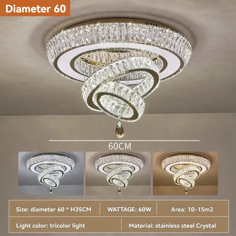 Modern Crystal Luxury Ceiling Light — alternate product view 8