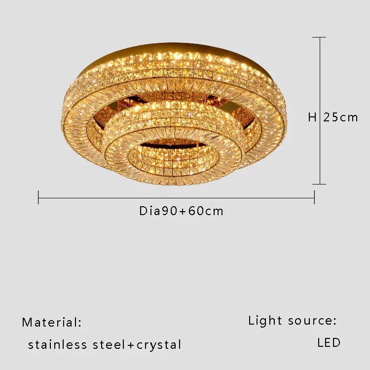 Modern Two Tier Crystal Luxury Ceiling Lights — alternate product view 10