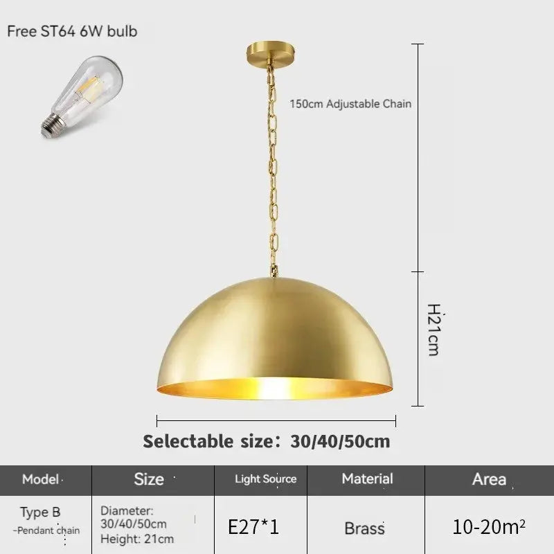 American Brass Pendant Lights — alternate product view 10