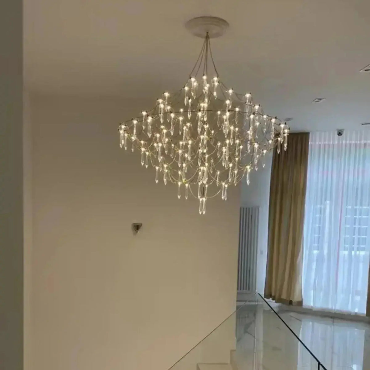 Abstract Design Crystal Cube Chandelier — alternate product view 2