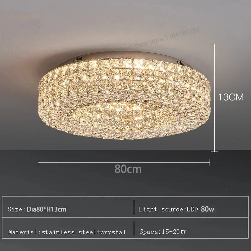 Round Crystal Chandelier Home Decoration — alternate product view 4